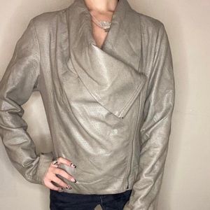 faux leather jacket